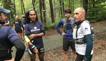 Sangé Sherpa sur le parcours rouge de Jalhay