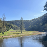 Trail à Stoumont, à la confluence de la Lienne et de l'Amblève, près de Targnon