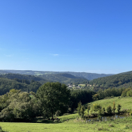 Trail à Stoumont, vue sur la vallée de l'Amblève